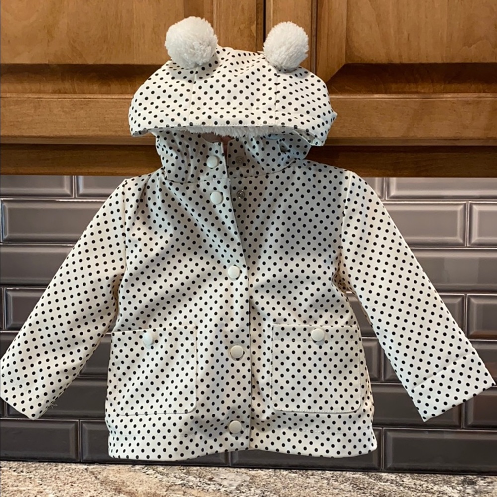 C&C California Black and White Polka Dot Coat